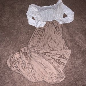 Two tone maxi dress; NWOT